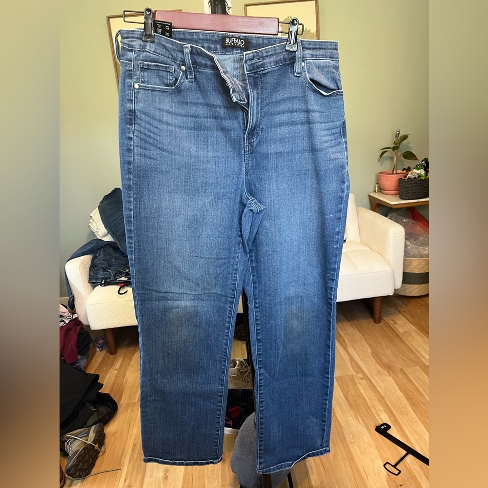 Buffalo David Bitton Women's Blue Straight-Leg Jeans